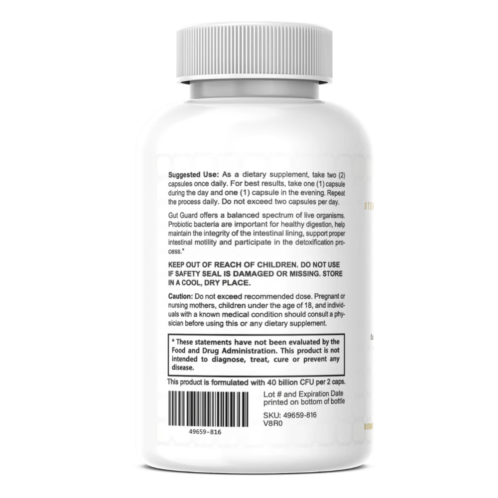 Gut Guard | 40 Billion CFU Probiotic & Prebiotic Capsules
