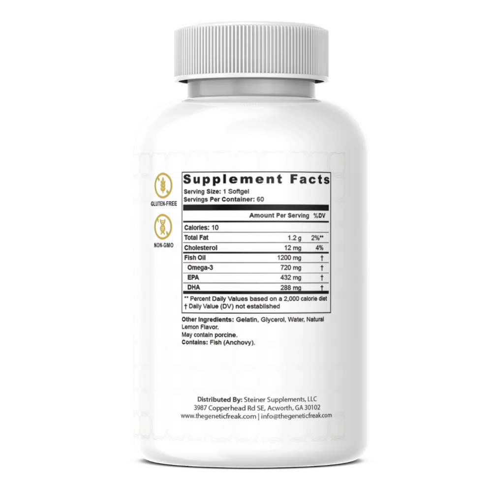 Omega+ | Lemon Omega-3 Fish Oil Softgels